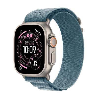 Apple Watch Ultra 3 GPS + Cellular - Caixa natural de titânio – 49 mm - Pulseira loop Alpina azul-clara – P