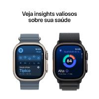 Apple Watch Ultra 3 GPS + Cellular - Caixa natural de titânio – 49 mm - Pulseira loop Alpina azul-clara – M - 6