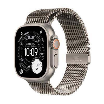 Apple Watch Ultra 3 GPS + Cellular - Caixa natural de titânio – 49 mm - Pulseira natural estilo milanês de titânio – P