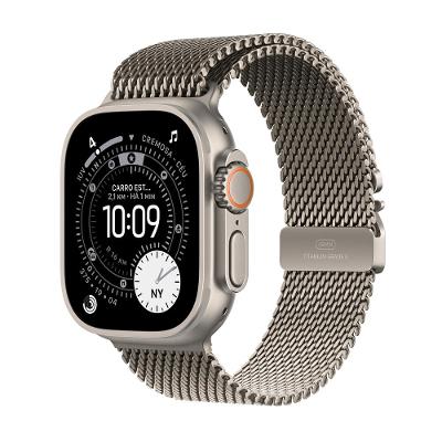 Apple Watch Ultra 3 GPS + Cellular - Caixa natural de titânio – 49 mm - Pulseira natural estilo milanês de titânio – G