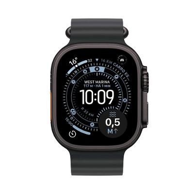 Apple Watch Ultra 3 GPS + Cellular - Caixa preta de titânio – 49 mm - Pulseira Oceano preta