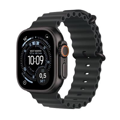 Apple Watch Ultra 3 GPS + Cellular - Caixa preta de titânio – 49 mm - Pulseira Oceano preta