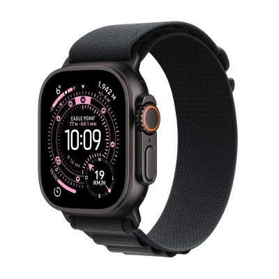 Apple Watch Ultra 3 GPS + Cellular - Caixa preta de titânio – 49 mm - Pulseira loop Alpina preta – P