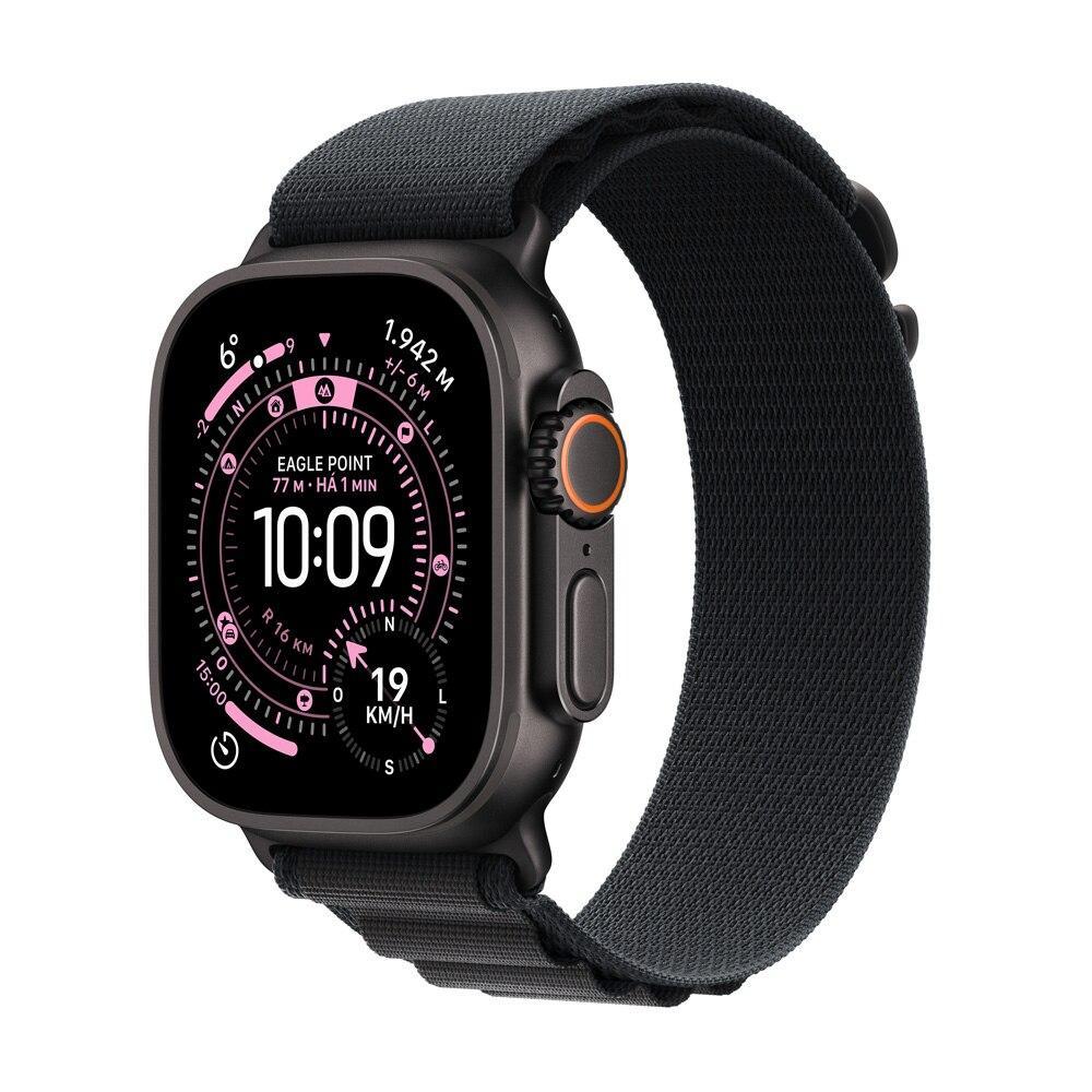 Apple Watch Ultra 3 GPS + Cellular - Caixa preta de titânio – 49 mm - Pulseira loop Alpina preta – M - 1