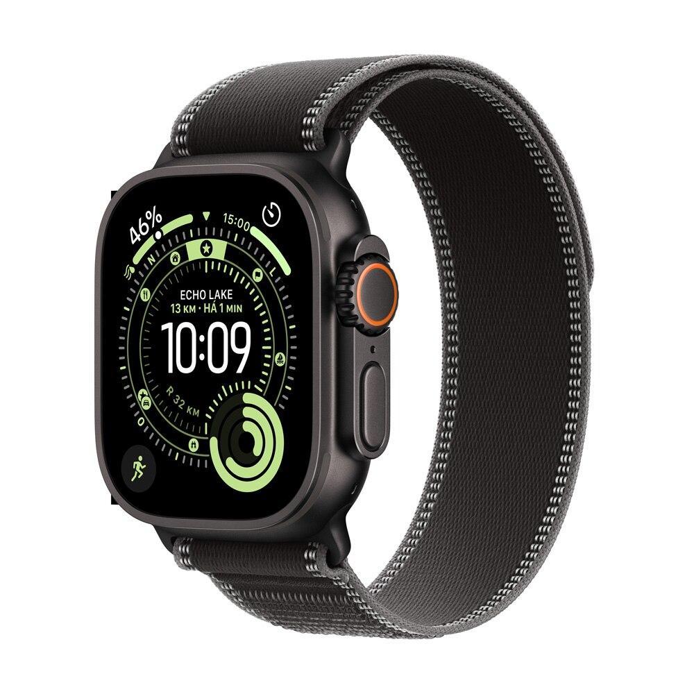 Apple Watch Ultra 3 GPS + Cellular - Caixa preta de titânio – 49 mm - Pulseira loop Trail preta/carvão – P/M - 1
