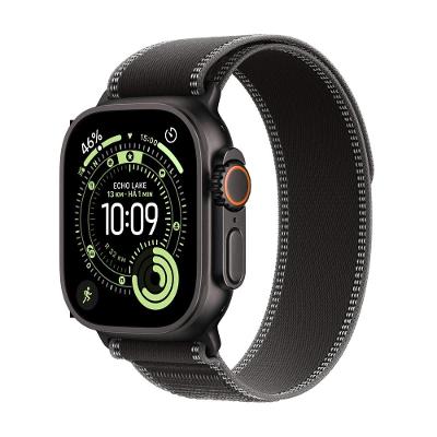 Apple Watch Ultra 3 GPS + Cellular - Caixa preta de titânio – 49 mm - Pulseira loop Trail preta/carvão – P/M