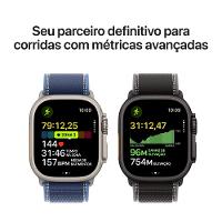 Apple Watch Ultra 3 GPS + Cellular - Caixa preta de titânio – 49 mm - Pulseira loop Trail preta/carvão – P/M