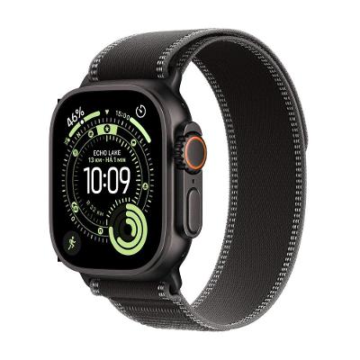 Apple Watch Ultra 3 GPS + Cellular - Caixa preta de titânio – 49 mm - Pulseira loop Trail preta/carvão – M/G