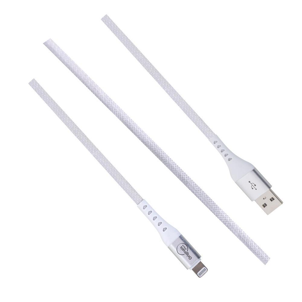 Cabo USB-A para Lightning 1,2 m, Originais iPlace, Branco - 1