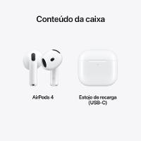 Apple AirPods 4 com estojo de recarga USB-C - Branco - 8