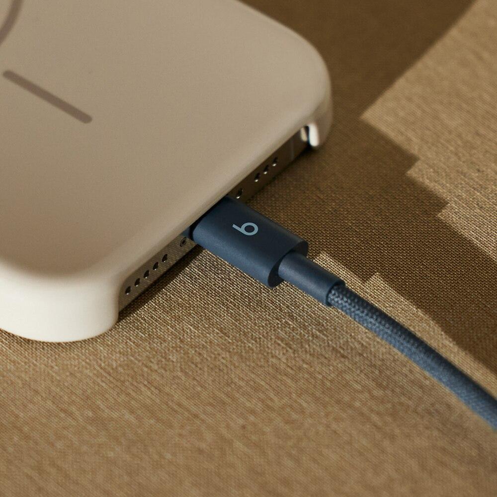 Cabo trançado de USB-C para USB-C da Beats (1,5 m), Azul-polar - 3