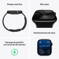 Apple Watch Series 10 GPS • Caixa cor de ouro rosa de alumínio – 46 mm • Pulseira esportiva blush-clara – P/M - 3