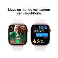 Apple Watch Series 10 GPS • Caixa cor de ouro rosa de alumínio – 46 mm • Pulseira esportiva blush-clara – P/M - 7