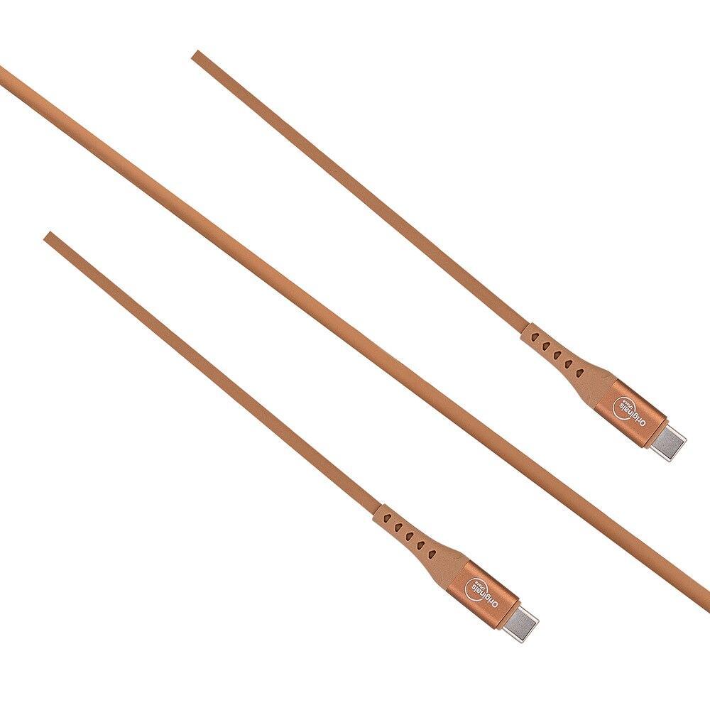 Cabo USB-C para USB-C 1,2 m, Originais iPlace, Avelã - 1