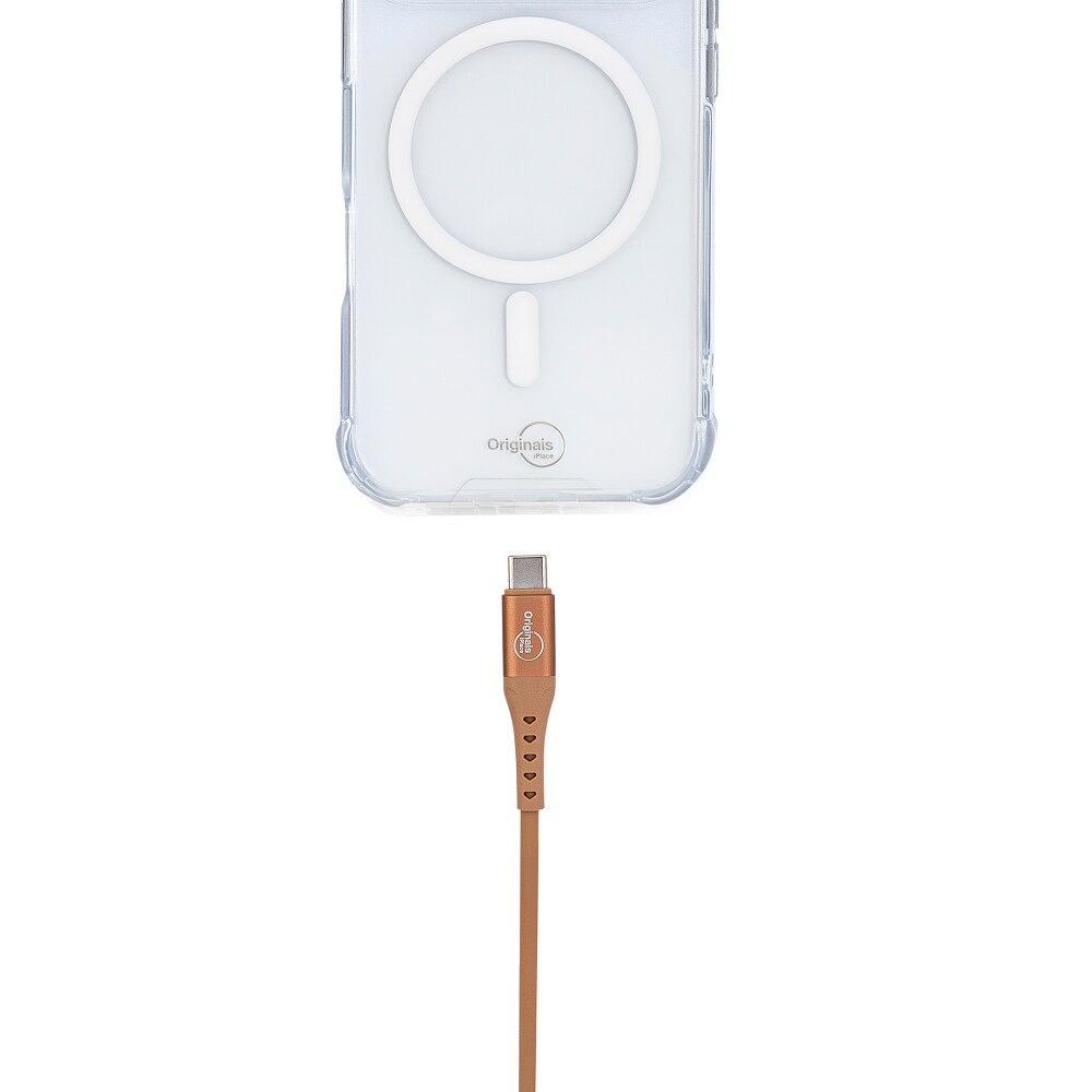 Cabo USB-C para USB-C 1,2 m, Originais iPlace, Avelã - 5