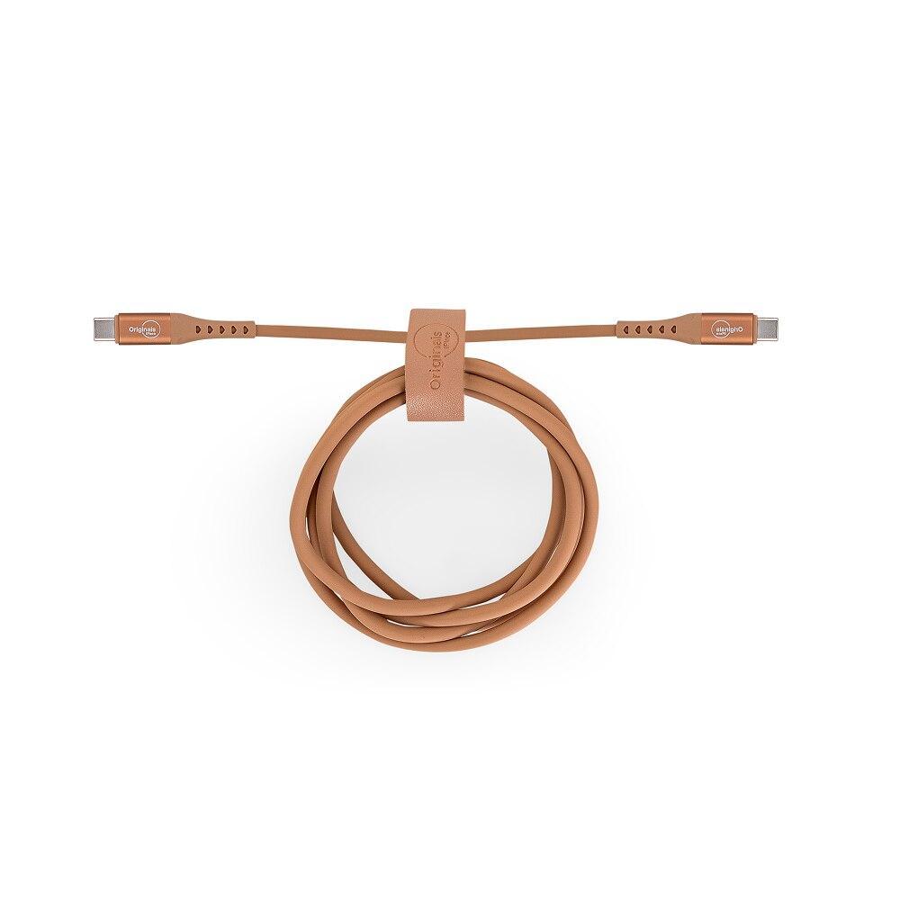 Cabo USB-C para USB-C 1,2 m, Originais iPlace, Avelã - 6