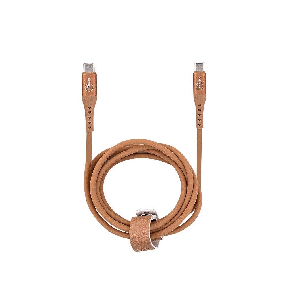 Cabo USB-C para USB-C 1,2 m, Originais iPlace, Avelã - 8
