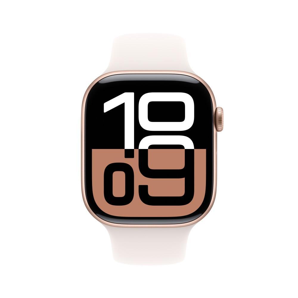 Apple Watch Series 10 GPS + Cellular • Caixa cor de ouro rosa de alumínio – 46 mm • Pulseira esportiva blush-clara – M/G - 2