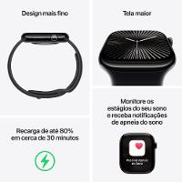 Apple Watch Series 10 GPS + Cellular • Caixa cor de ouro rosa de alumínio – 46 mm • Pulseira esportiva blush-clara – M/G - 3