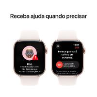 Apple Watch Series 10 GPS + Cellular • Caixa cor de ouro rosa de alumínio – 46 mm • Pulseira esportiva blush-clara – M/G - 6