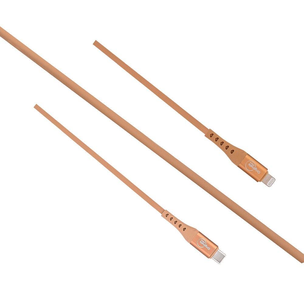 Cabo USB-C para Lightning 1,2 m, Originais iPlace, Avelã - 1