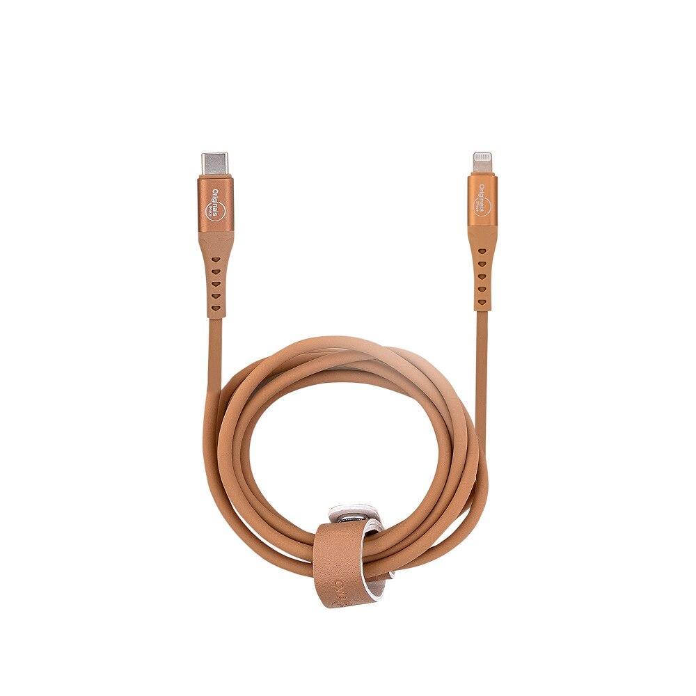 Cabo USB-C para Lightning 1,2 m, Originais iPlace, Avelã - 8