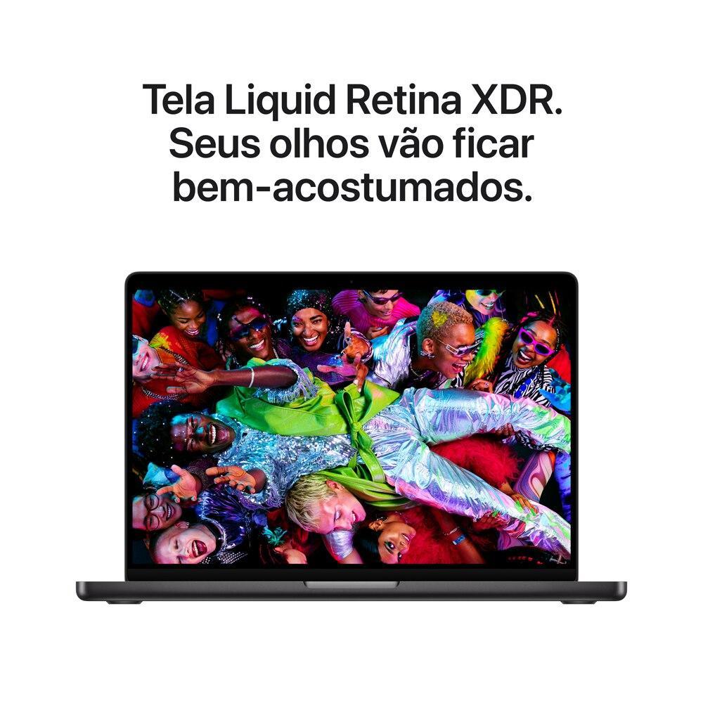 Apple MacBook Pro 14", M5, CPU de 10 núcleos, GPU de 10 núcleos, 16GB RAM, 512GB SSD - Preto-espacial - 6