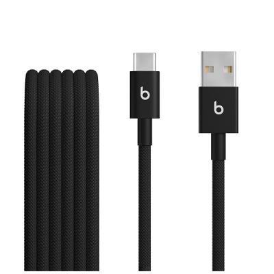 Cabo trançado de USB-A para USB-C da Beats (1,5 m), Preto-relâmpago