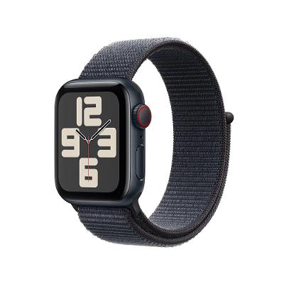 Apple Watch SE GPS + Cellular • Caixa meia-noite de alumínio – 40 mm • Pulseira loop esportiva tinto