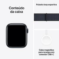 Apple Watch SE GPS + Cellular • Caixa meia-noite de alumínio – 40 mm • Pulseira loop esportiva tinto - 7