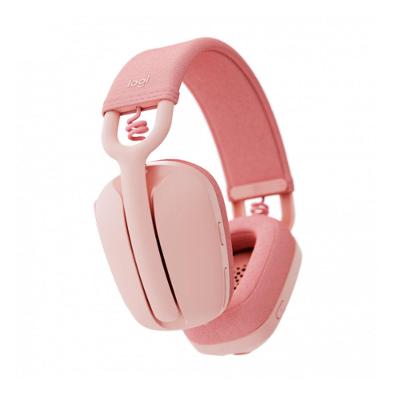 Headset Sem Fio Logitech Zone Vibe 100 Com Microfone Flip- to-Mute Com Cancelamento de Ruído e Conexão Bluetooth - Rosa