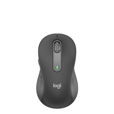 Mouse Sem Fio Logitech Signature M650 L com Design de Tamanho Padrão, Clique Silencioso, Conexão USB e Bluetooth - Grafite