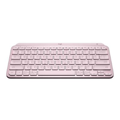 Teclado sem fio Logitech MX Keys Mini com Iluminação Inteligente, Conexão Bluetooth e USB com Easy-Switch e Bateria Recarregável - Rosa