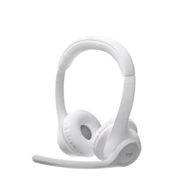 Headset Sem Fio Logitech Zone 300 Com Microfone com Cancelamento de Ruído, Conexão Bluetooth, Bateria Recarregável via USB-C - Branco