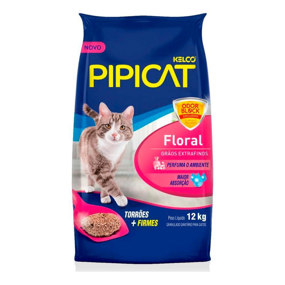 Areia para Gato Floral 12kg Pipicat - 1