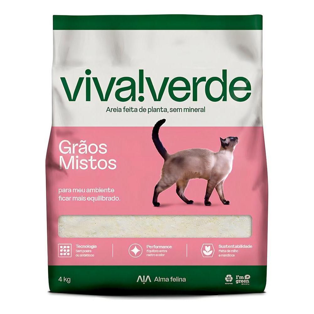 Areia Gatos Vida Descomplicada 4Kg Viva Verde - 1