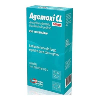 Antibiótico Agener União Cl 50Mg com 10 Comprimidos Agemoxi