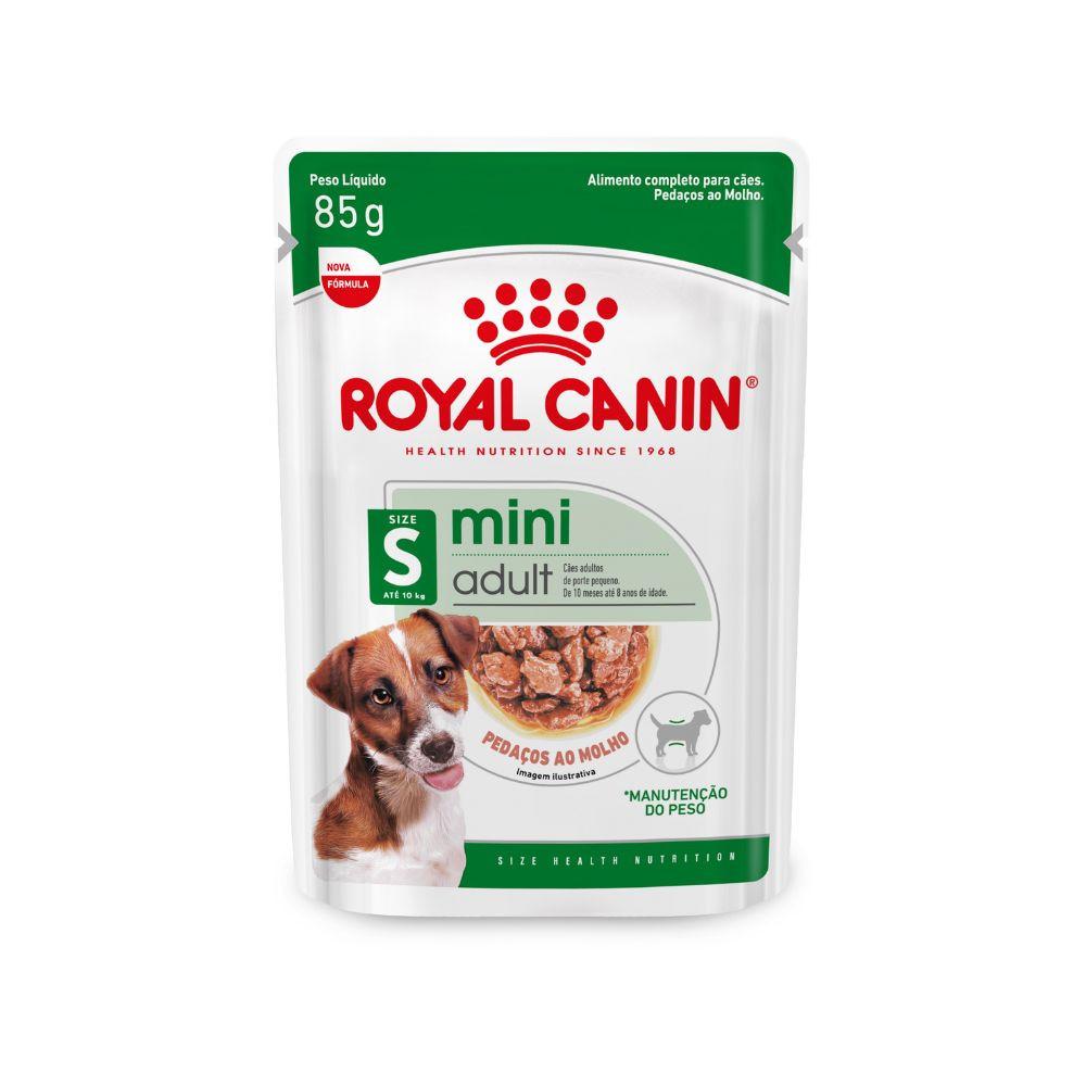 Ração Úmida Mini Adult para Cães Adultos de Porte Pequeno Sachê 85G Royal Canin - 1
