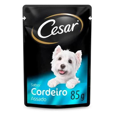 Ração Umida Cesar Cordeiro Assado Adulto para Cães 85 g
