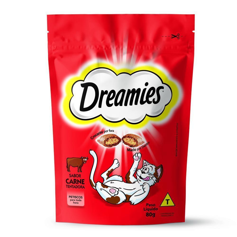Petisco Dreamies Carne Tentadora Gatos Adultos 80g - 2
