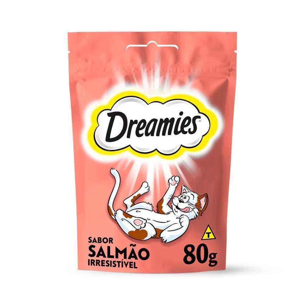 Petisco Dreamies Salmão Para Gatos Adultos 80 g - 2