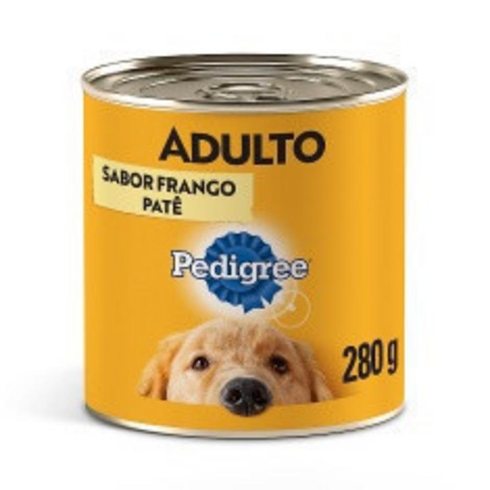 Ração Úmida Pedigree Lata Patê de Frango para Cães Adultos 280g - 2