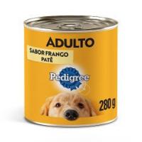Ração Úmida Pedigree Lata Patê de Frango para Cães Adultos 280g - 1