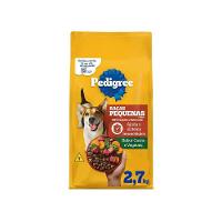 Ração Pedigree Carne e Vegetais Cães Adultos Raças Pequenas e Minis 2,7 kg - 2