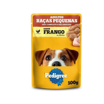Ração Úmida Pedigree Sachê Frango ao Molho para Cães Adultos de Raças Pequenas 100 g