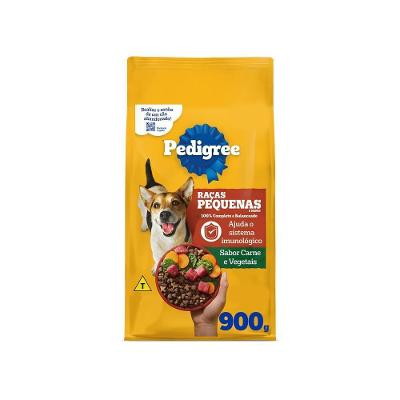 Ração Pedigree Carne e Vegetais Cães Adultos Raças Pequenas e Minis 900 g
