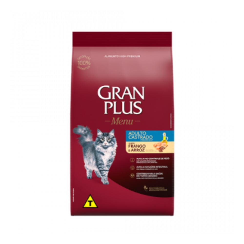 Ração para Gatos Castrados Adultos GranPlus Frango e Arroz 3kg - 2