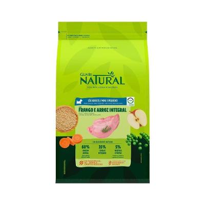 Guabi Natural Cão Adulto Mini e Pequeno Frango e Arroz Integral 2,5Kg