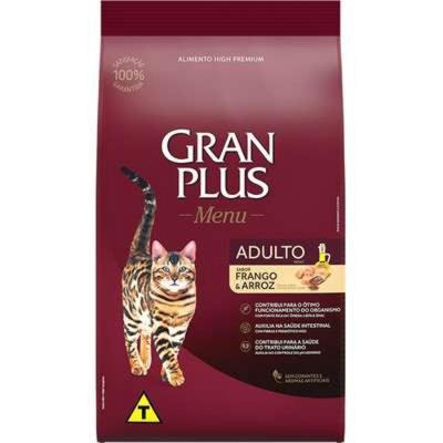 Ração GranPlus Frango e Arroz para Gatos Adultos - 1Kg