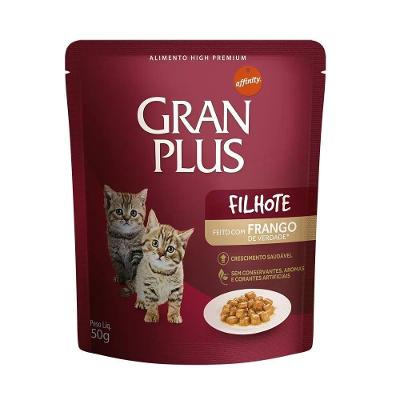 Ração Úmida para Gatos Filhotes Sabor Frango Granplus 85g